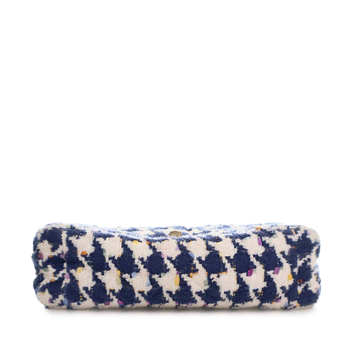 Chanel Medium Houndstooth Tweed 19 Flap Bag Blue - GABY PARIS