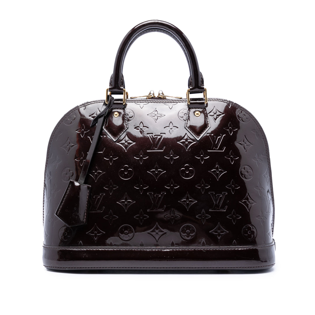 Alma PM Cuir verni Monogram Violet