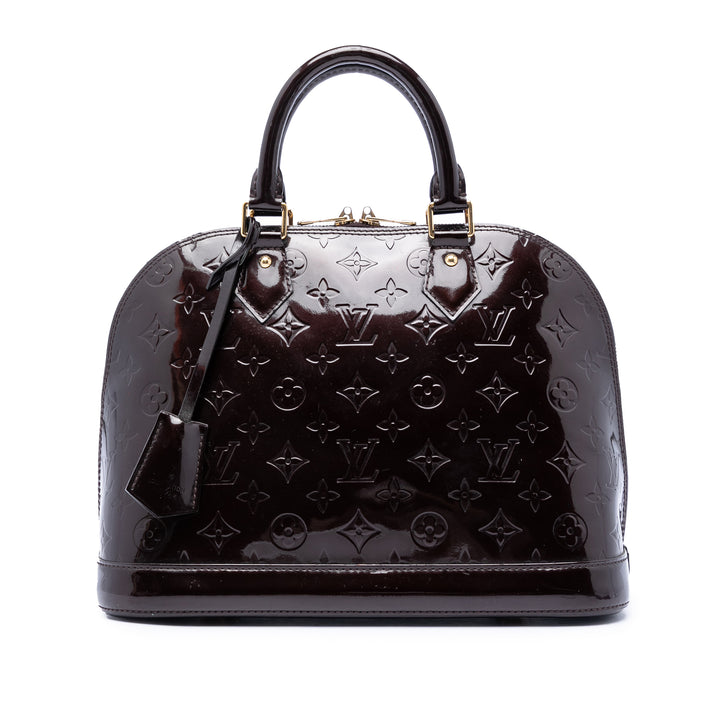 Alma PM Cuir verni Monogram Violet