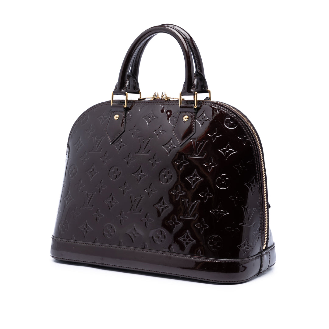 Alma PM Cuir verni Monogram Violet