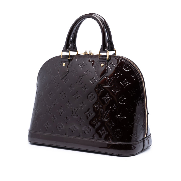 Alma PM Cuir verni Monogram Violet