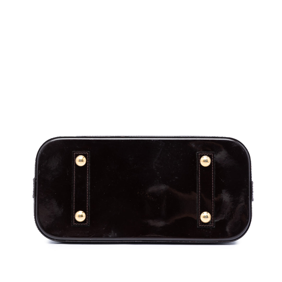 Alma PM Cuir verni Monogram Violet