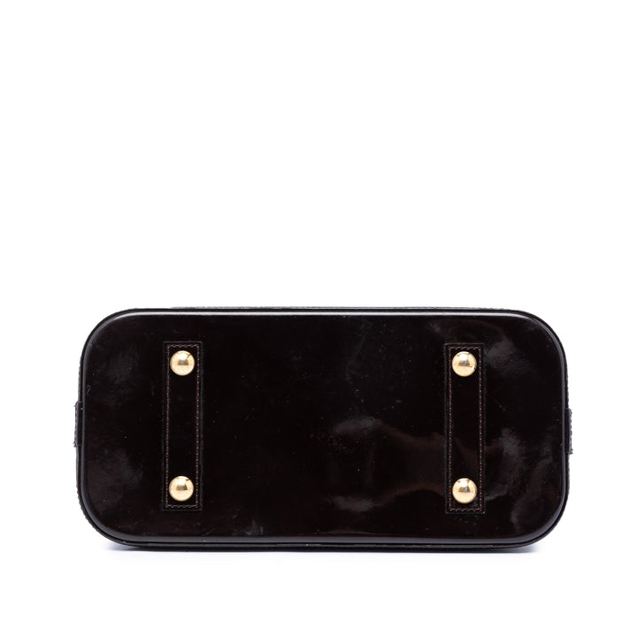 Alma PM Cuir verni Monogram Violet