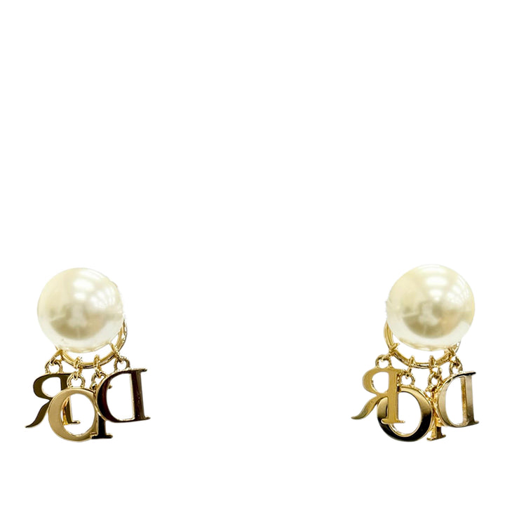 plaqué Perles fantaisie et Strass Logo pendantes Tribales fermoir poussette Boucles d'oreilles Doré