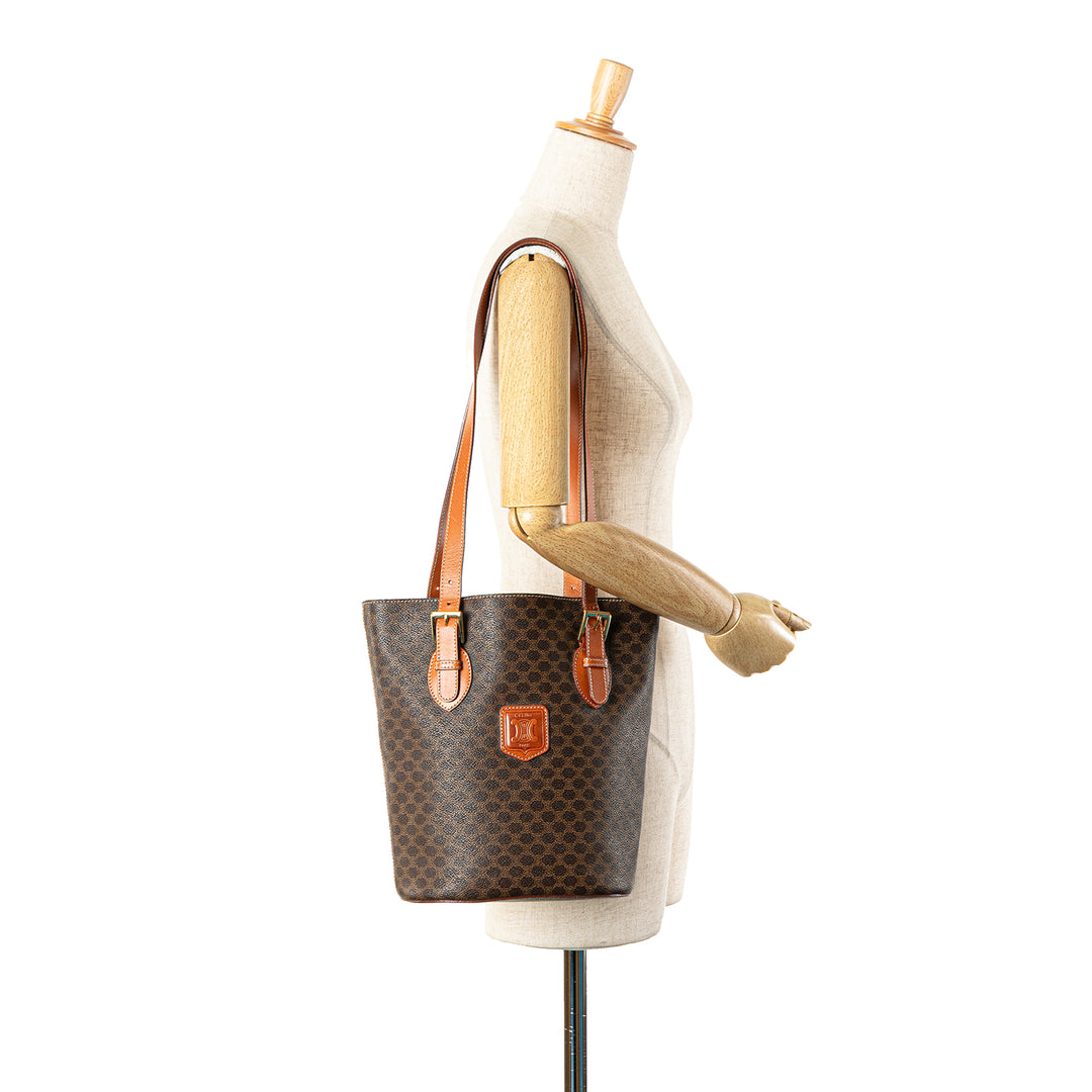 Macadam Coated Canvas Tote Brown - Gaby Paris