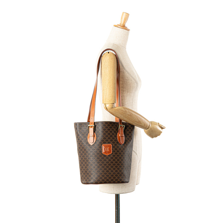 Macadam Coated Canvas Tote Brown - Gaby Paris