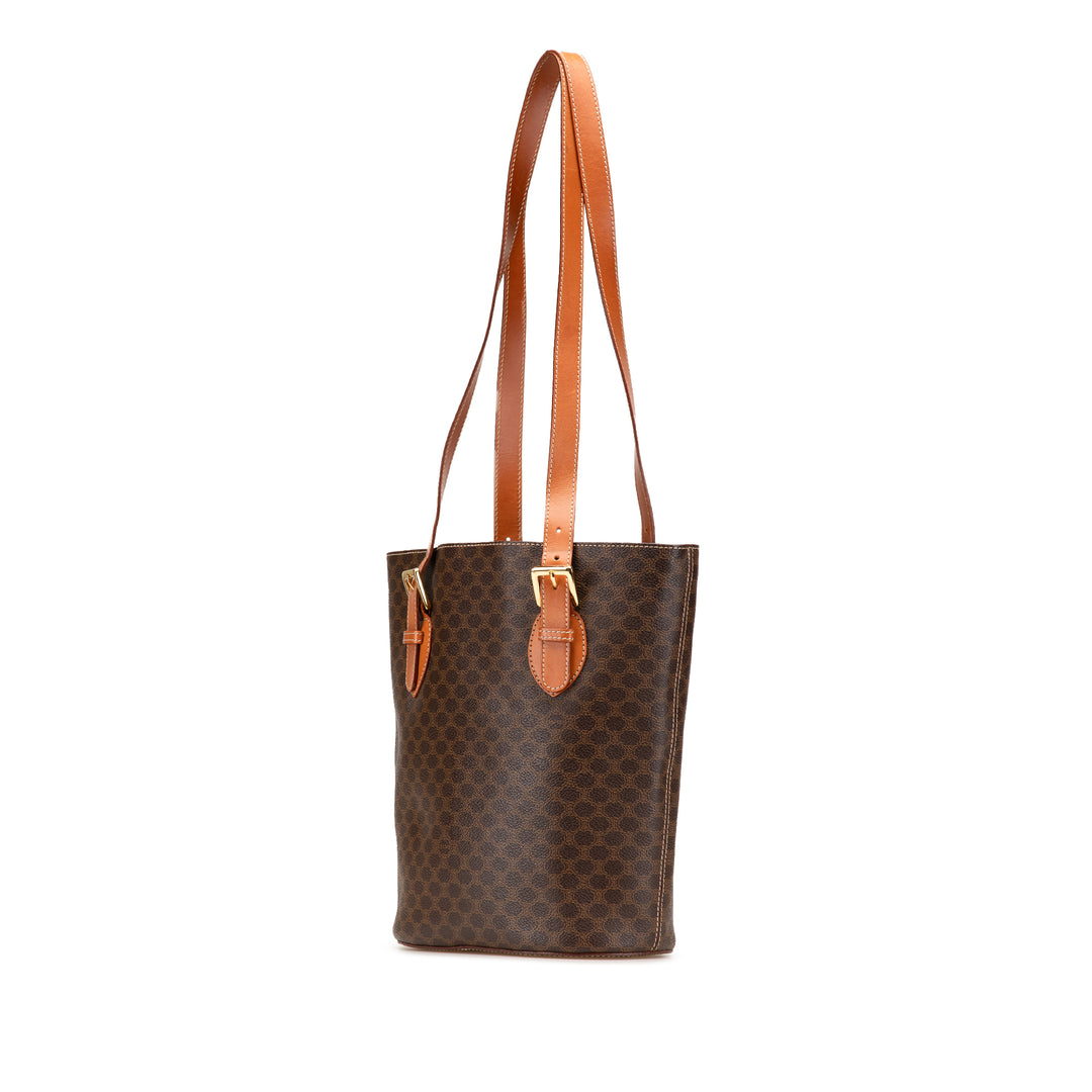 Macadam Coated Canvas Tote Brown - Gaby Paris