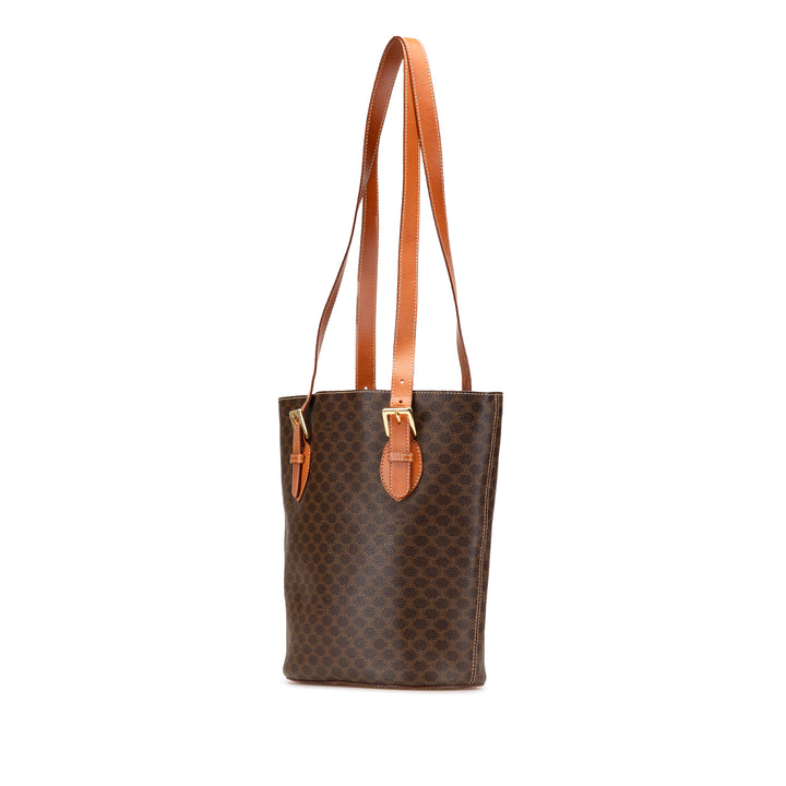 Macadam Coated Canvas Tote Brown - Gaby Paris