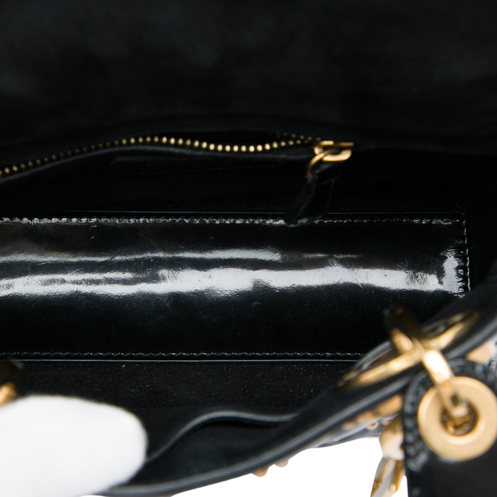 Dior Lady Dior Cannage clouté Souple Mini Noir – vue 4 – GABY PARIS