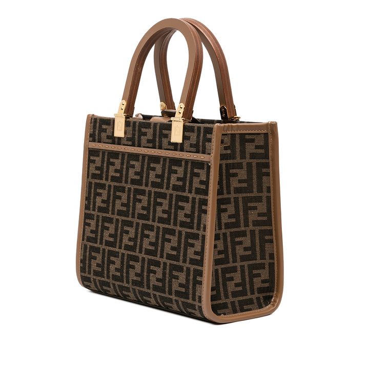 Fendi Small Zucca Toile Sunshine Shopper Cabas