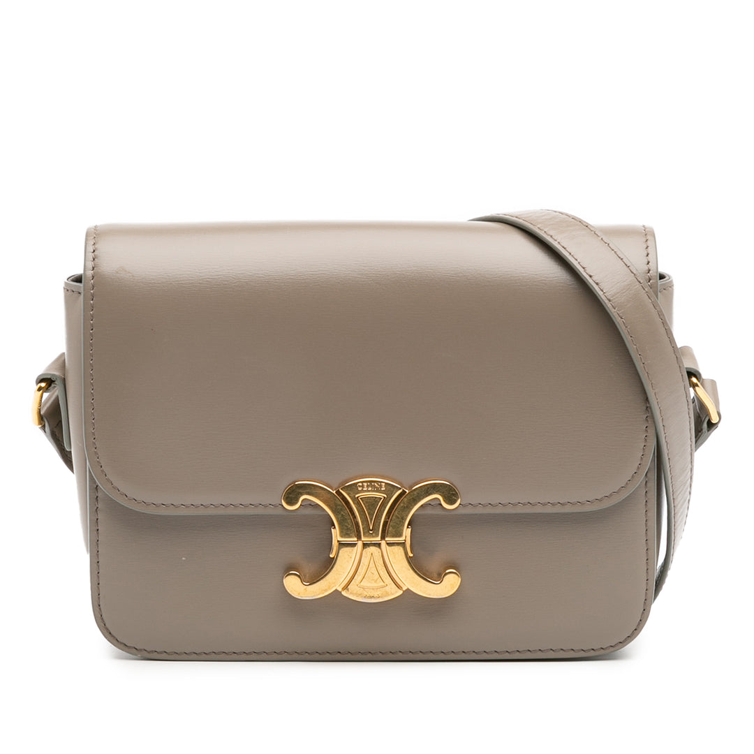 Celine Teen Shiny Cuir de veau Triomphe Crossbody Marron – GABY PARIS Authentique