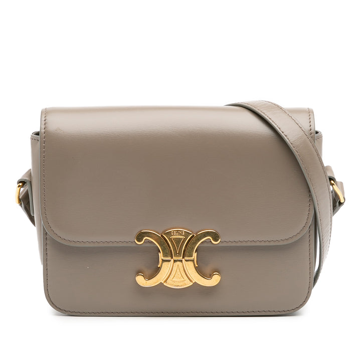 Celine Teen Shiny Cuir de veau Triomphe Crossbody Marron – GABY PARIS Authentique