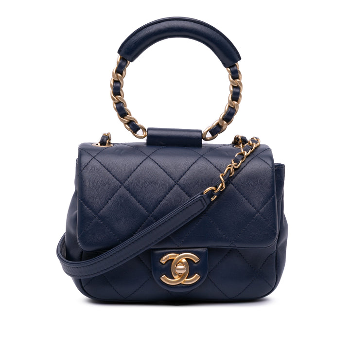 Chanel Mini Cuir d’agneau In The Loop Flap Bleu