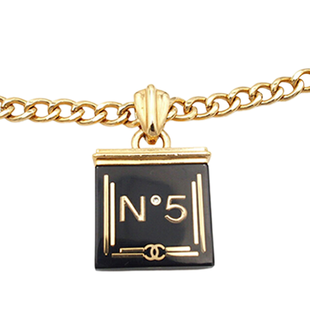 Chanel plaqué Resin No 5 Charm Bracelet