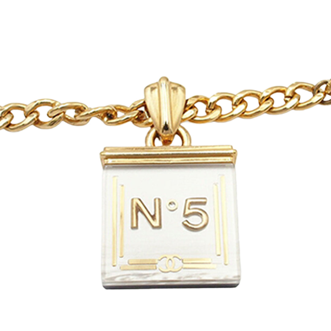 Chanel plaqué Resin No 5 Charm Bracelet
