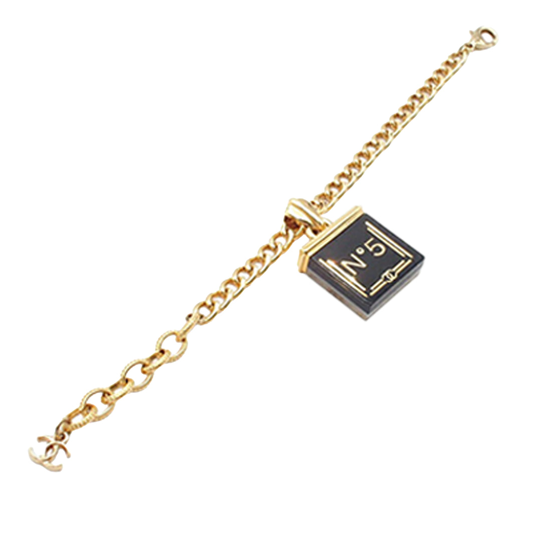 Chanel plaqué Resin No 5 Charm Bracelet
