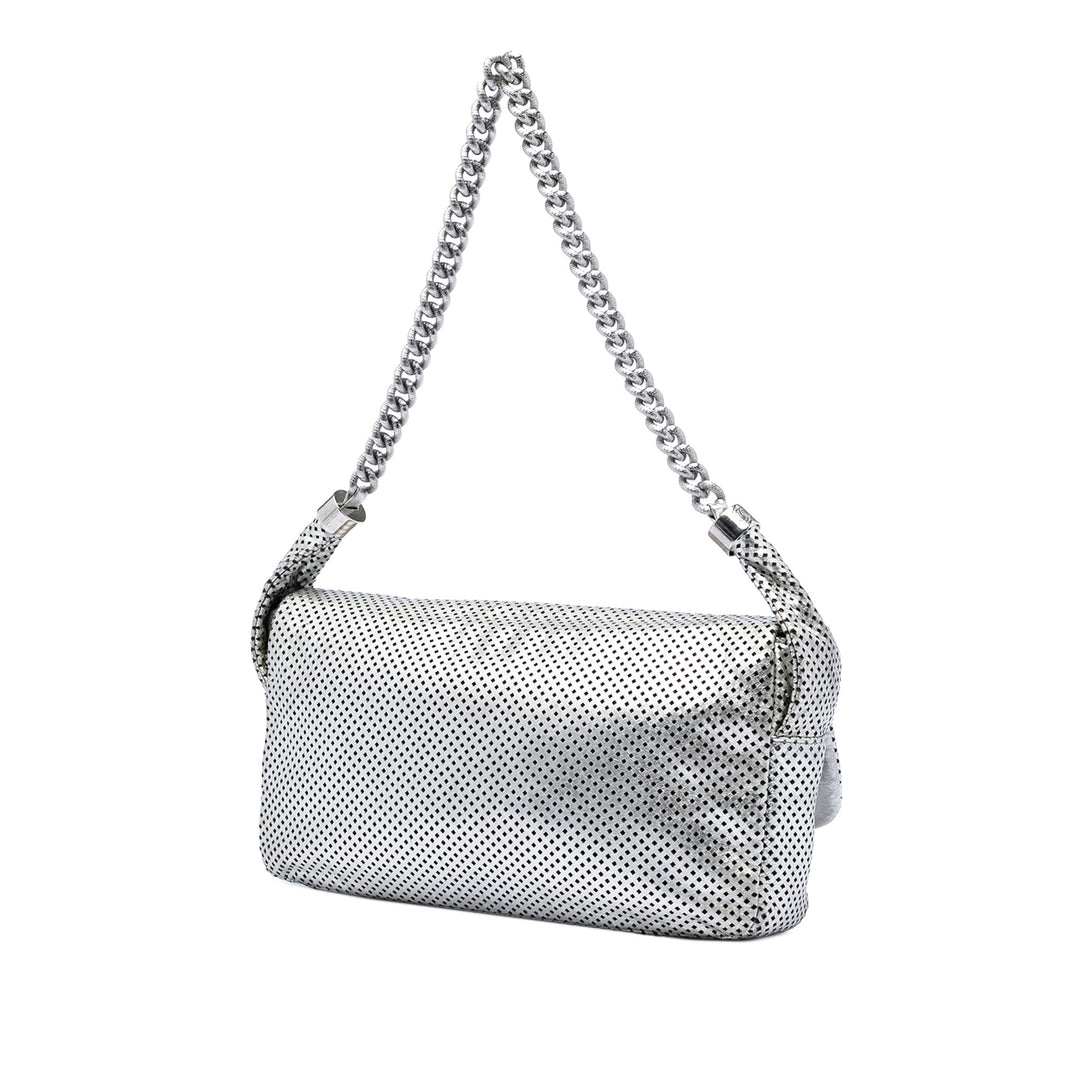 Chanel Metallic Glazed Cuir de veau perforé Rodeo Drive à rabat