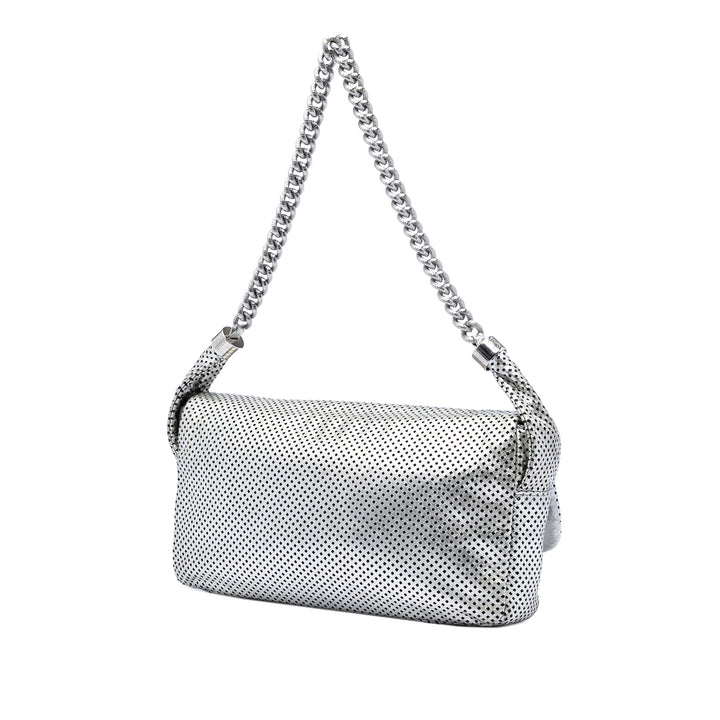Chanel Metallic Glazed Cuir de veau perforé Rodeo Drive à rabat
