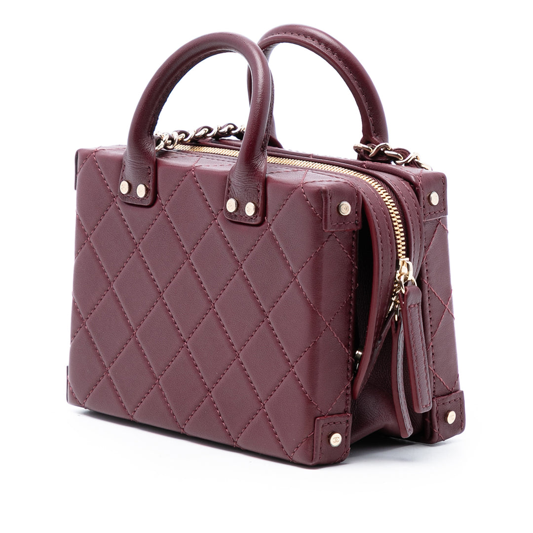 Chanel Small CC Matelassé Cuir de veau anse supérieure Convertible Vanity