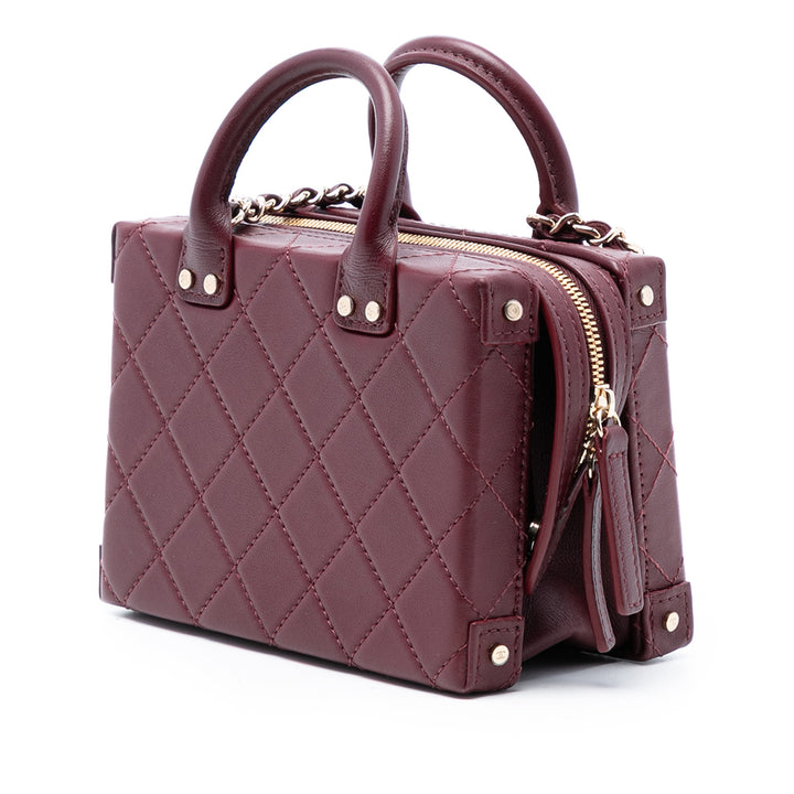 Chanel Small CC Matelassé Cuir de veau anse supérieure Convertible Vanity