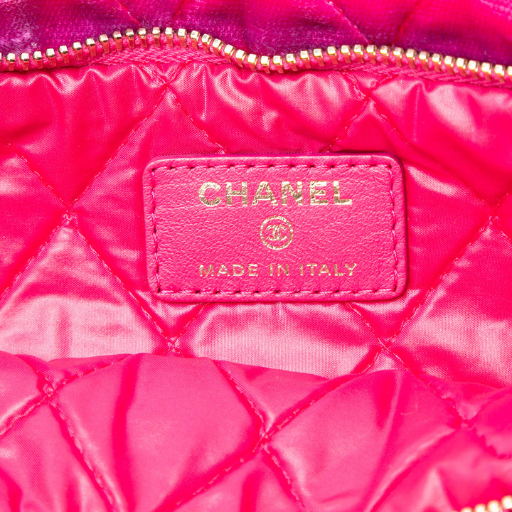 Chanel Matelassé Velours CC Beauty Foldover Pochette