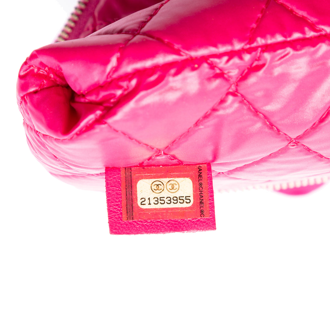Chanel Matelassé Velours CC Beauty Foldover Pochette