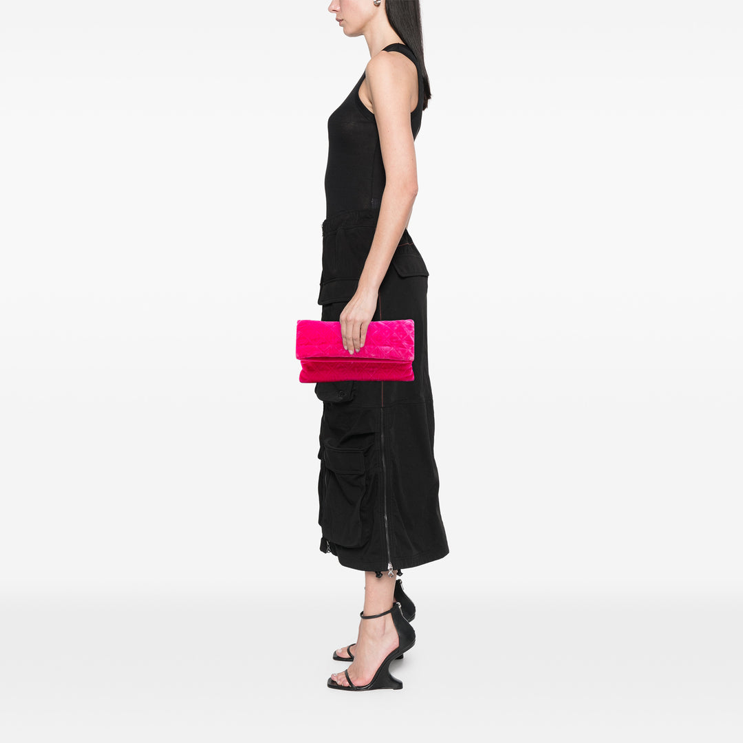 Chanel Matelassé Velours CC Beauty Foldover Pochette