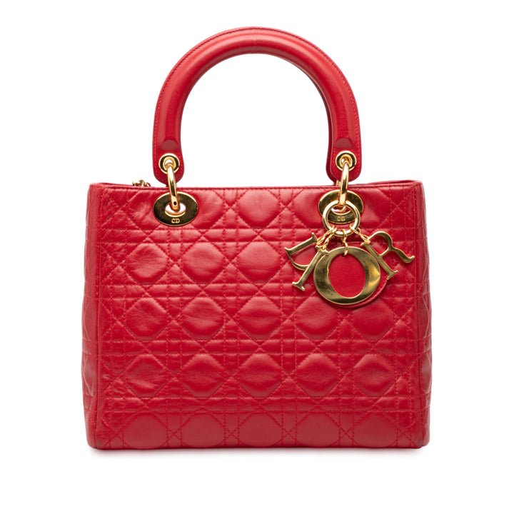 Dior Medium Cuir d’agneau Cannage Lady Dior