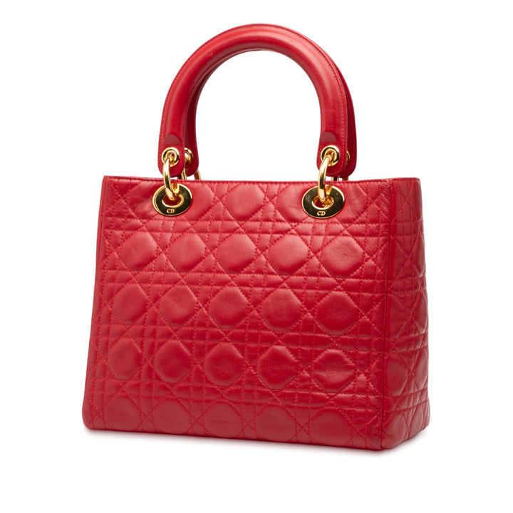 Dior Medium Cuir d’agneau Cannage Lady Dior