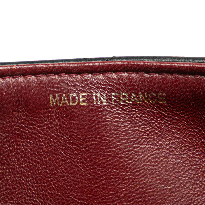 Mini Square Quilted Lambskin Single Flap Black - Gaby Paris