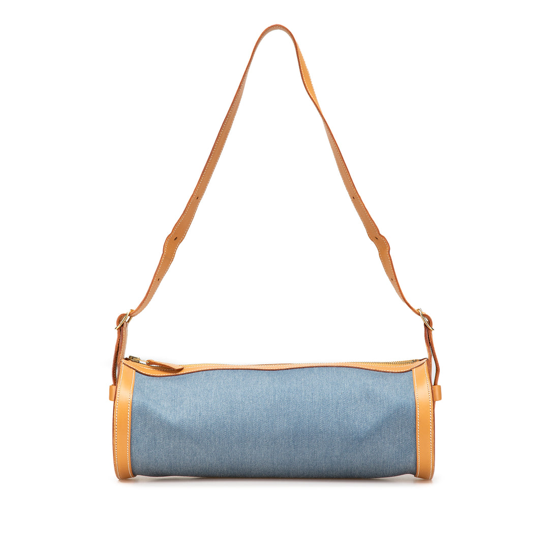 Denim and Calfskin Sac Doremi 33 Blue - Gaby Paris