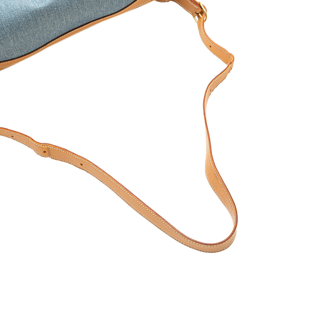 Denim and Calfskin Sac Doremi 33 Blue - Gaby Paris