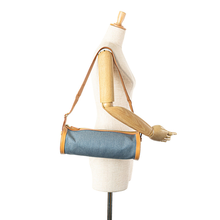 Denim and Calfskin Sac Doremi 33 Blue - Gaby Paris
