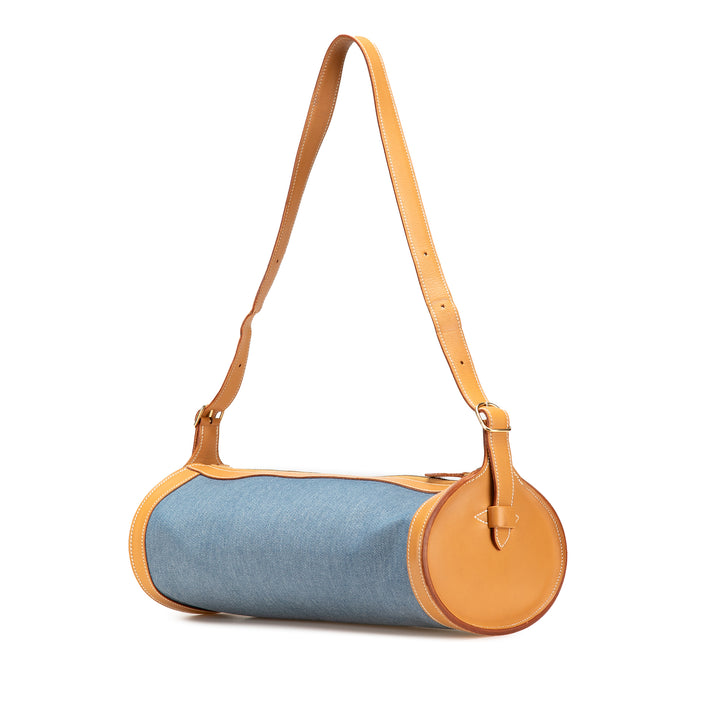 Denim and Calfskin Sac Doremi 33 Blue - Gaby Paris