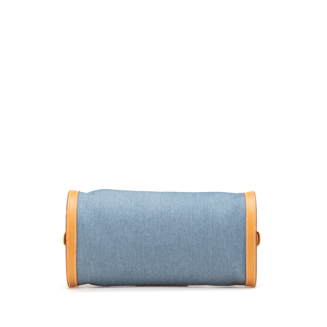 Denim and Calfskin Sac Doremi 33 Blue - Gaby Paris