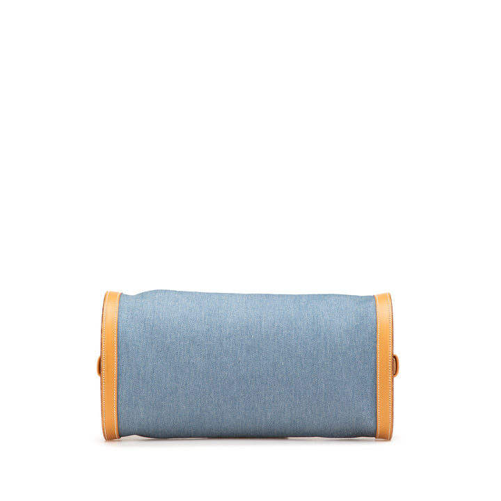 Denim and Calfskin Sac Doremi 33 Blue - Gaby Paris