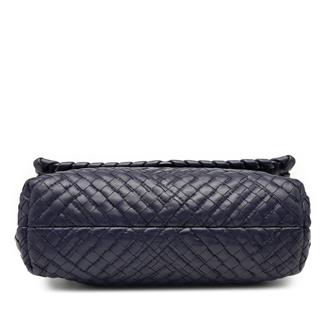 Bottega Veneta Small Nappa Intrecciato Stitched Olimpia Sac bandoulière