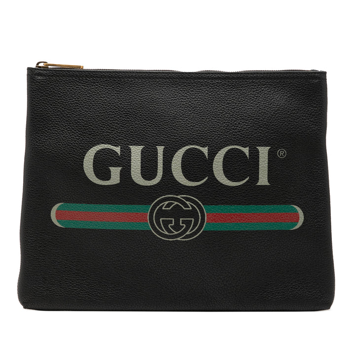 Gucci Medium Cuir de veau Logo Portfolio Pochette