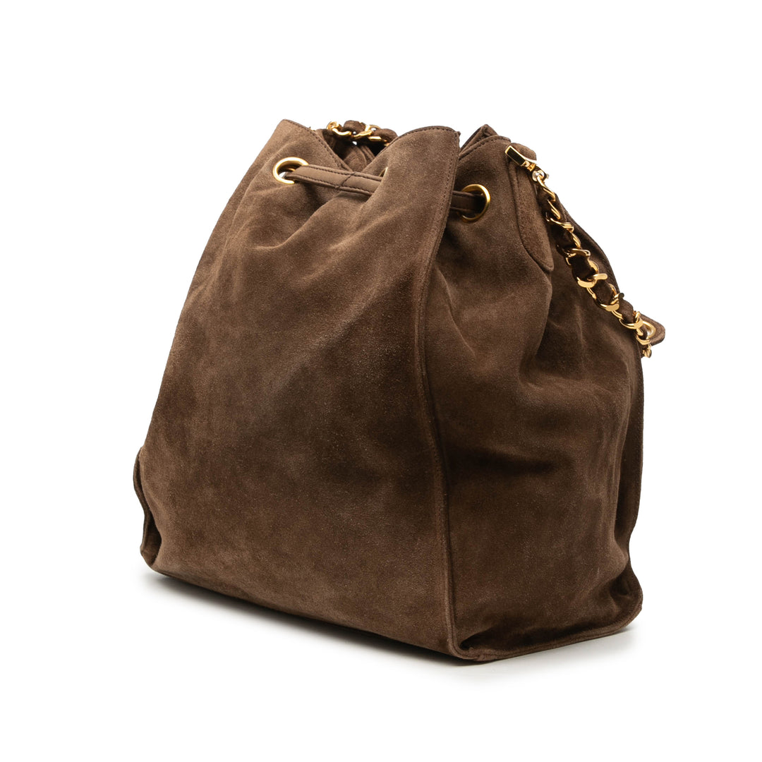 Chanel CC Daim Bucket Sac