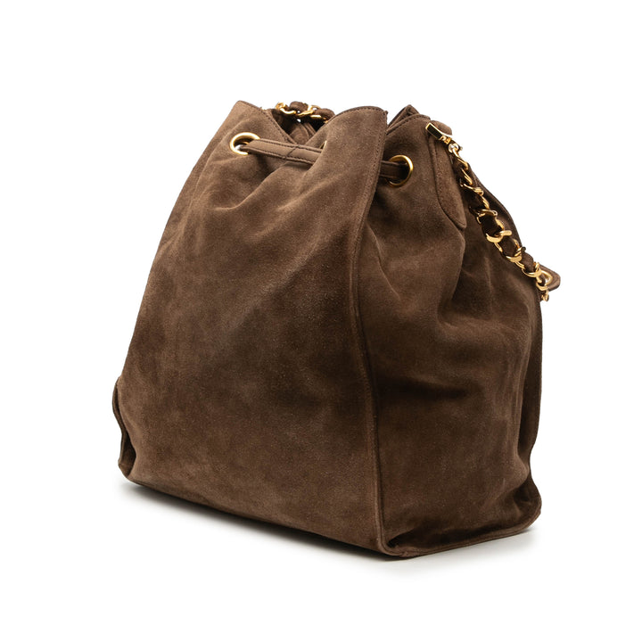 Chanel CC Daim Bucket Sac