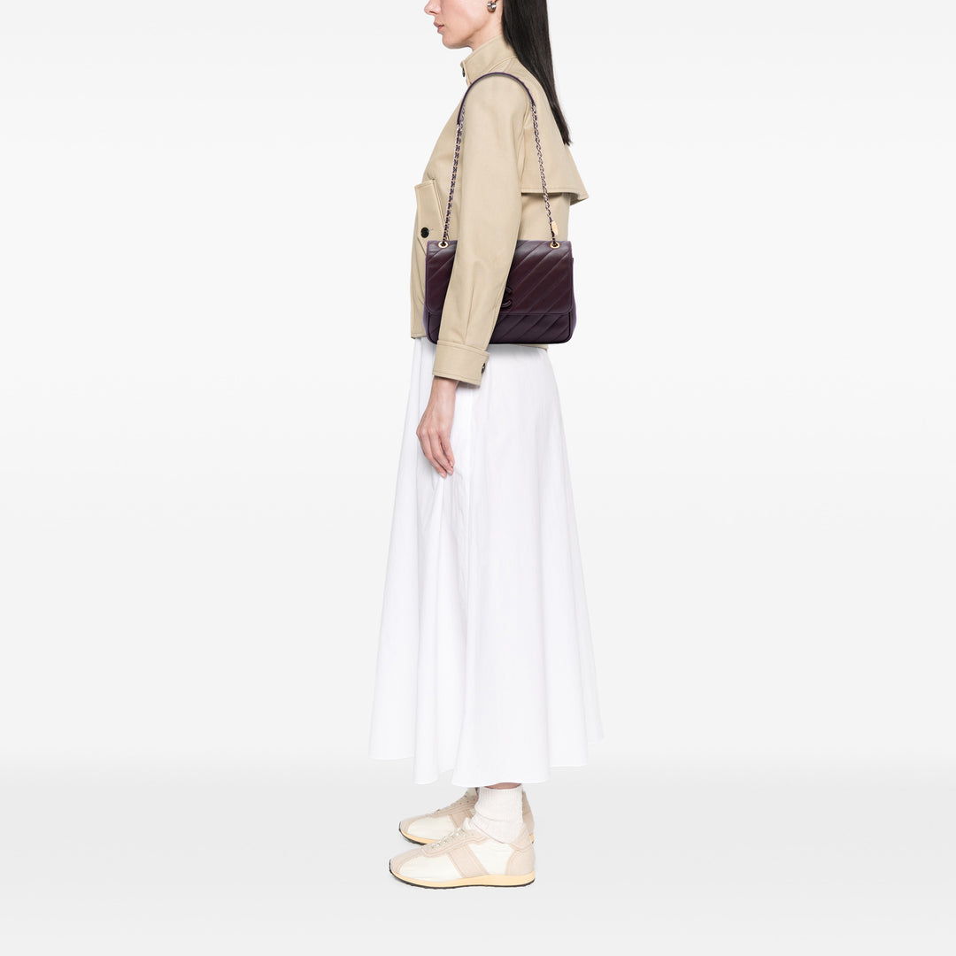 Chanel Diagonal Matelassé Cuir d’agneau CC Signature à rabat