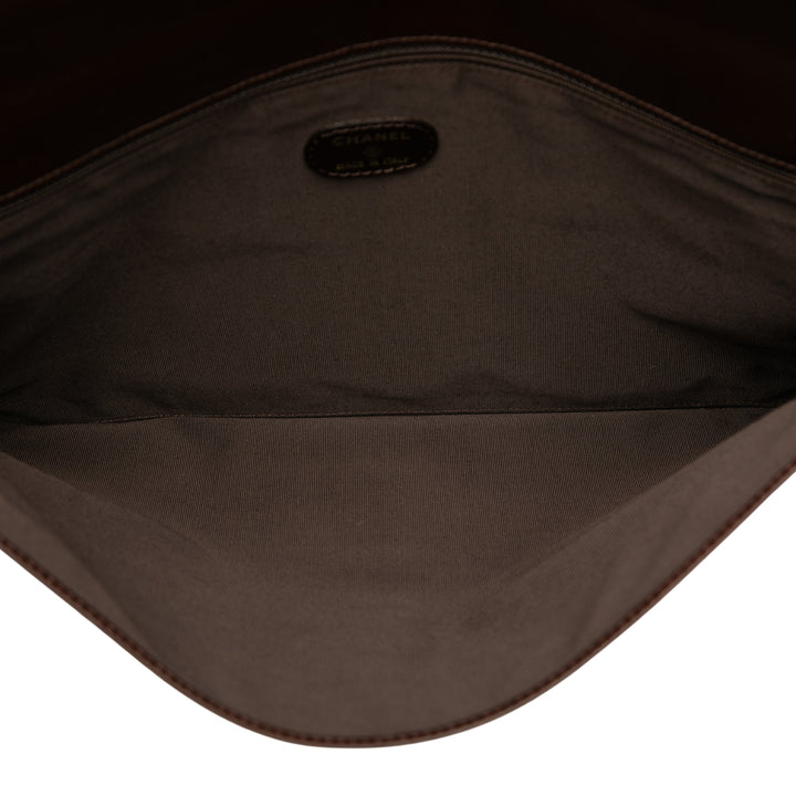 CC Enveloppe Pochette Cuir de veau lisse Marron