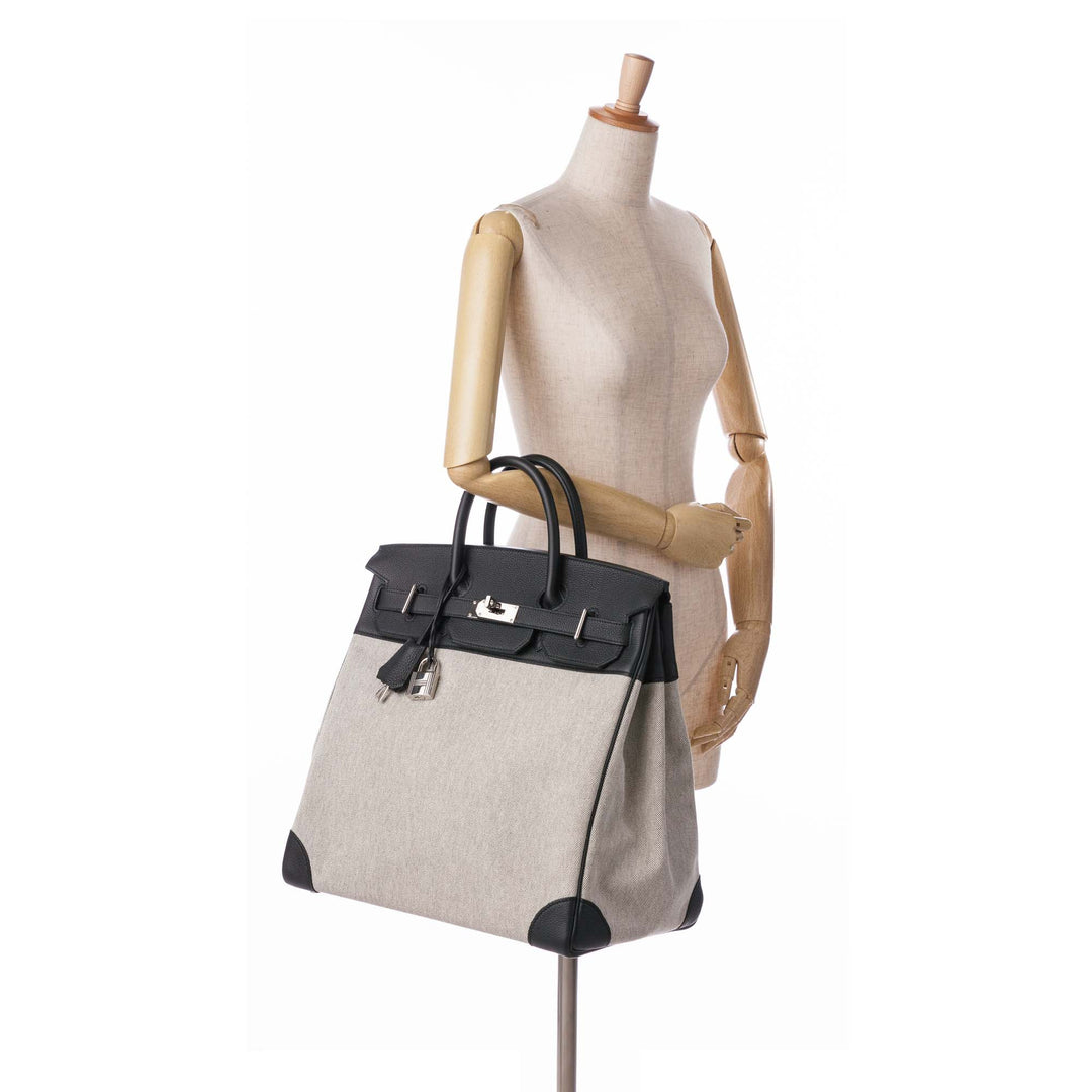 Toile Criss and Evercolor HAC Birkin 40 Gray - Gaby Paris
