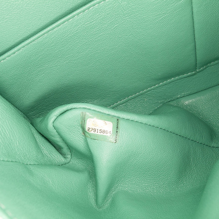 Chanel Medium Classic Quilted Tweed Braided Double rabat Vert