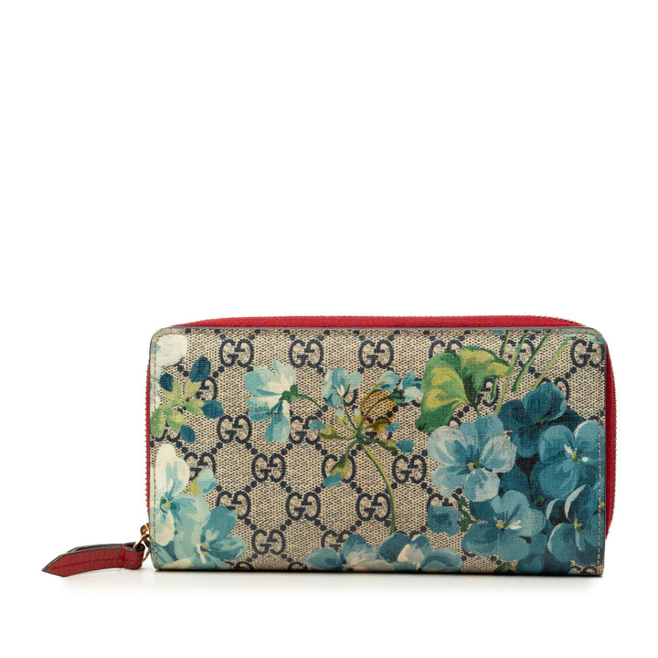 Gucci GG Supreme Blooms Zip Around Continental Portefeuille