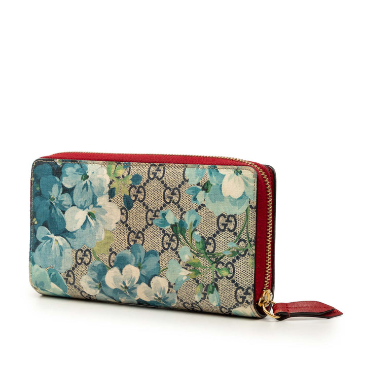 Gucci GG Supreme Blooms Zip Around Continental Portefeuille