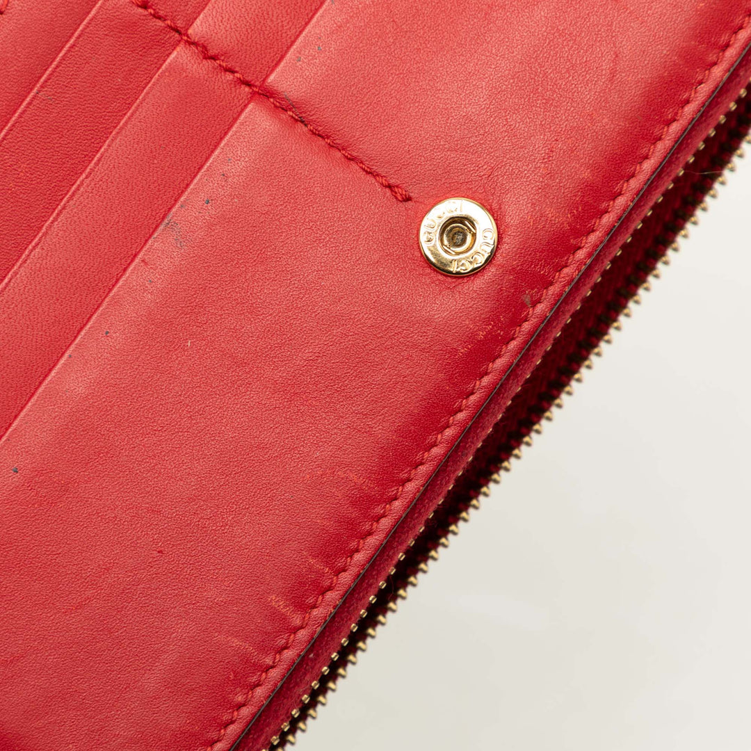 Gucci GG Supreme Blooms Zip Around Continental Portefeuille
