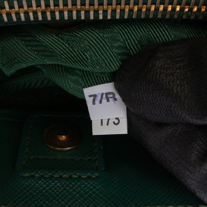 Medium Saffiano Lux Galleria Satchel Green - Gaby Paris