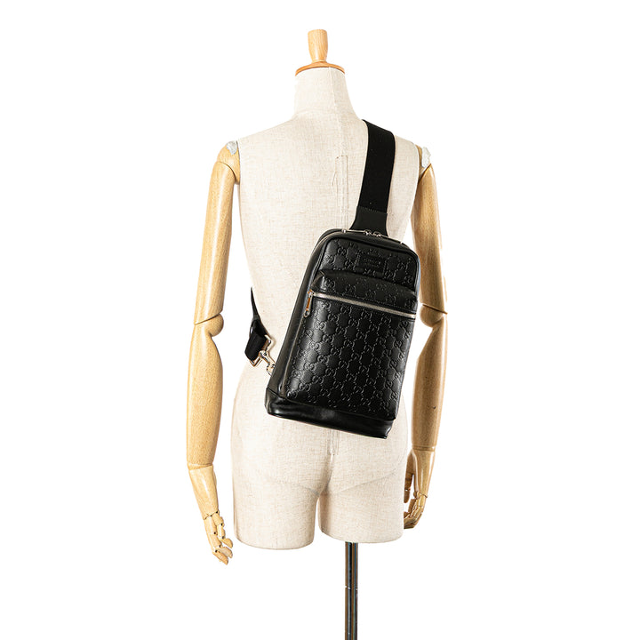 Guccissima Sling Backpack Black - Gaby Paris