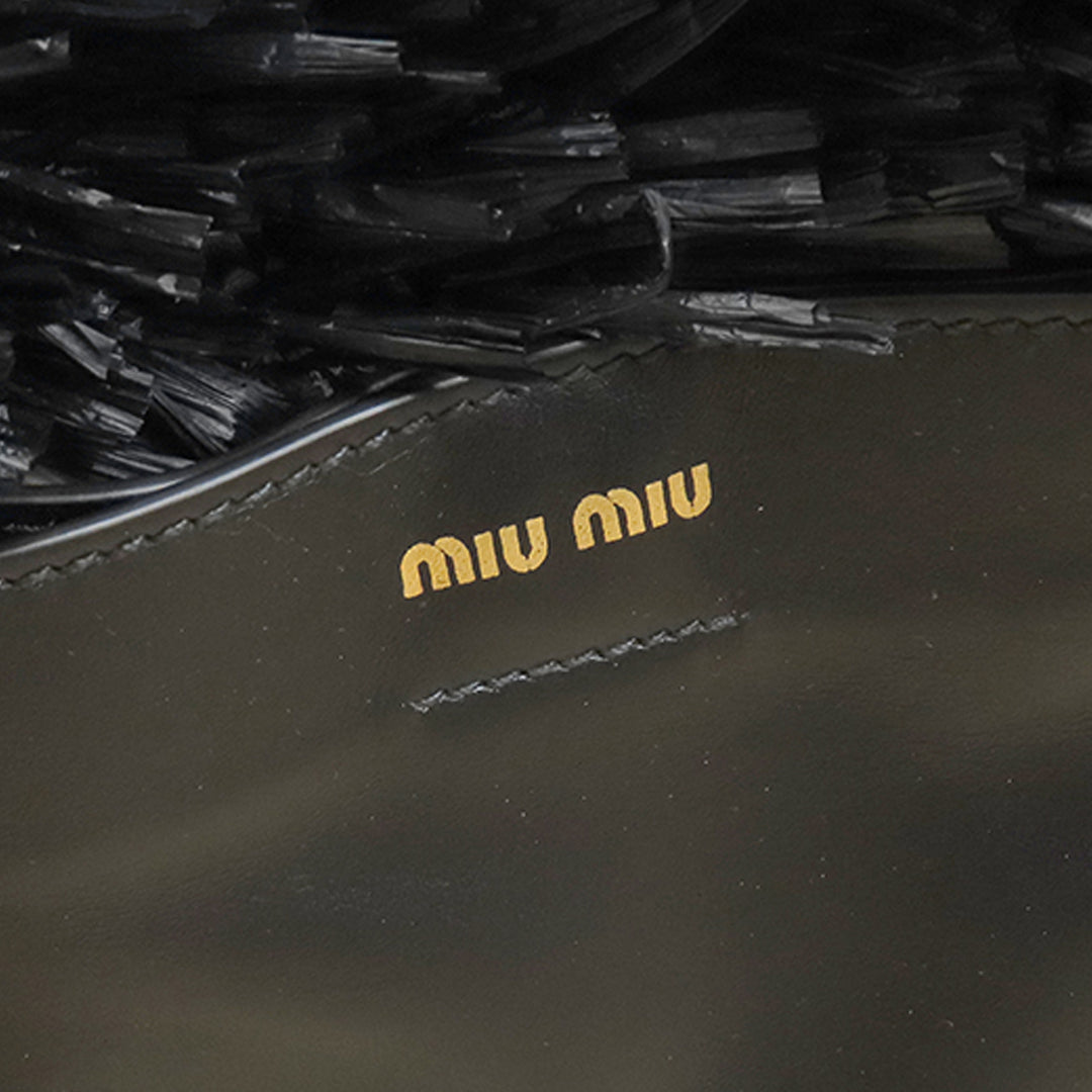Miu Miu Raffia Basket Cabas